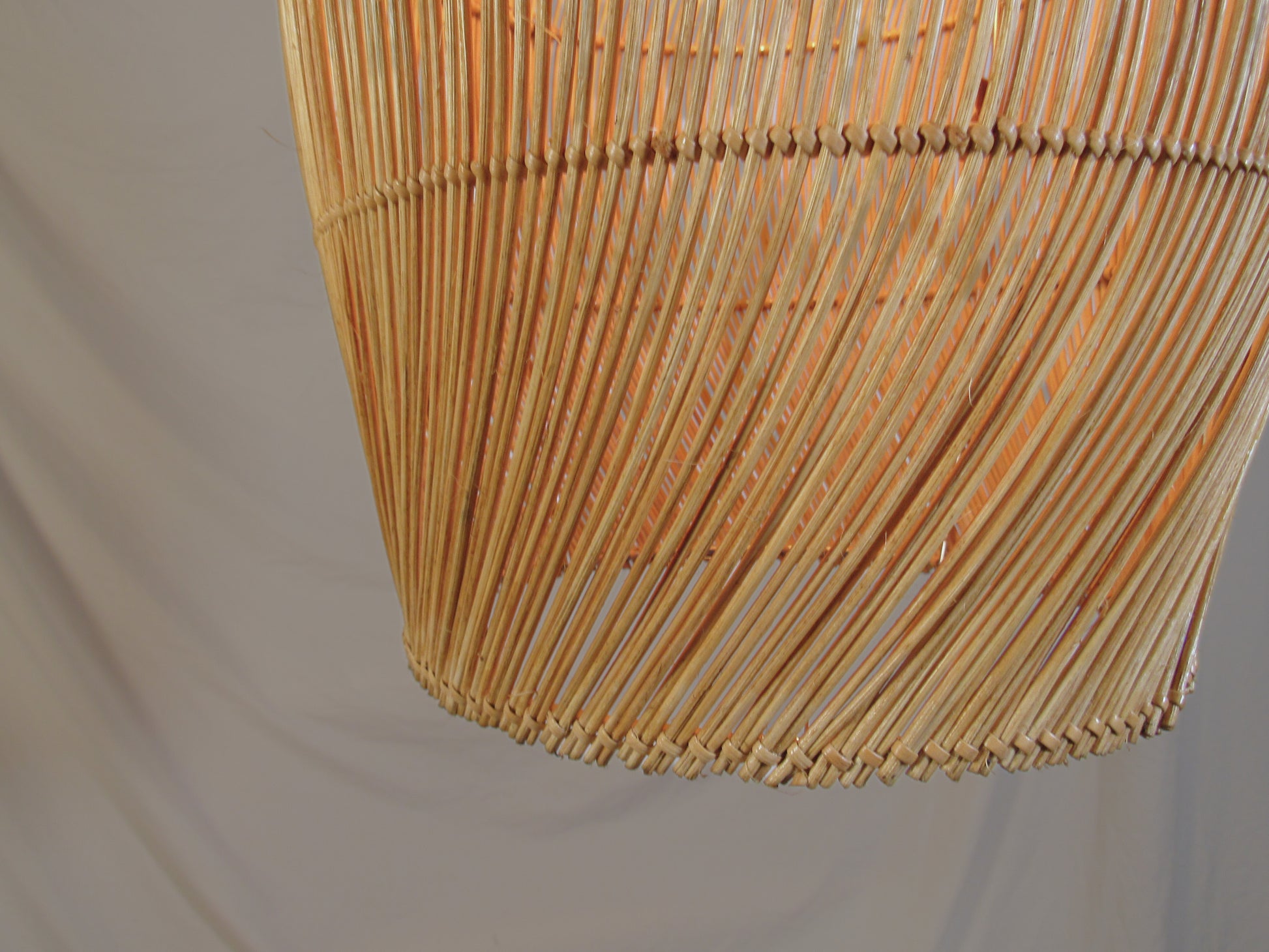 woven pendant baboo rattan cane wicker handmade custom