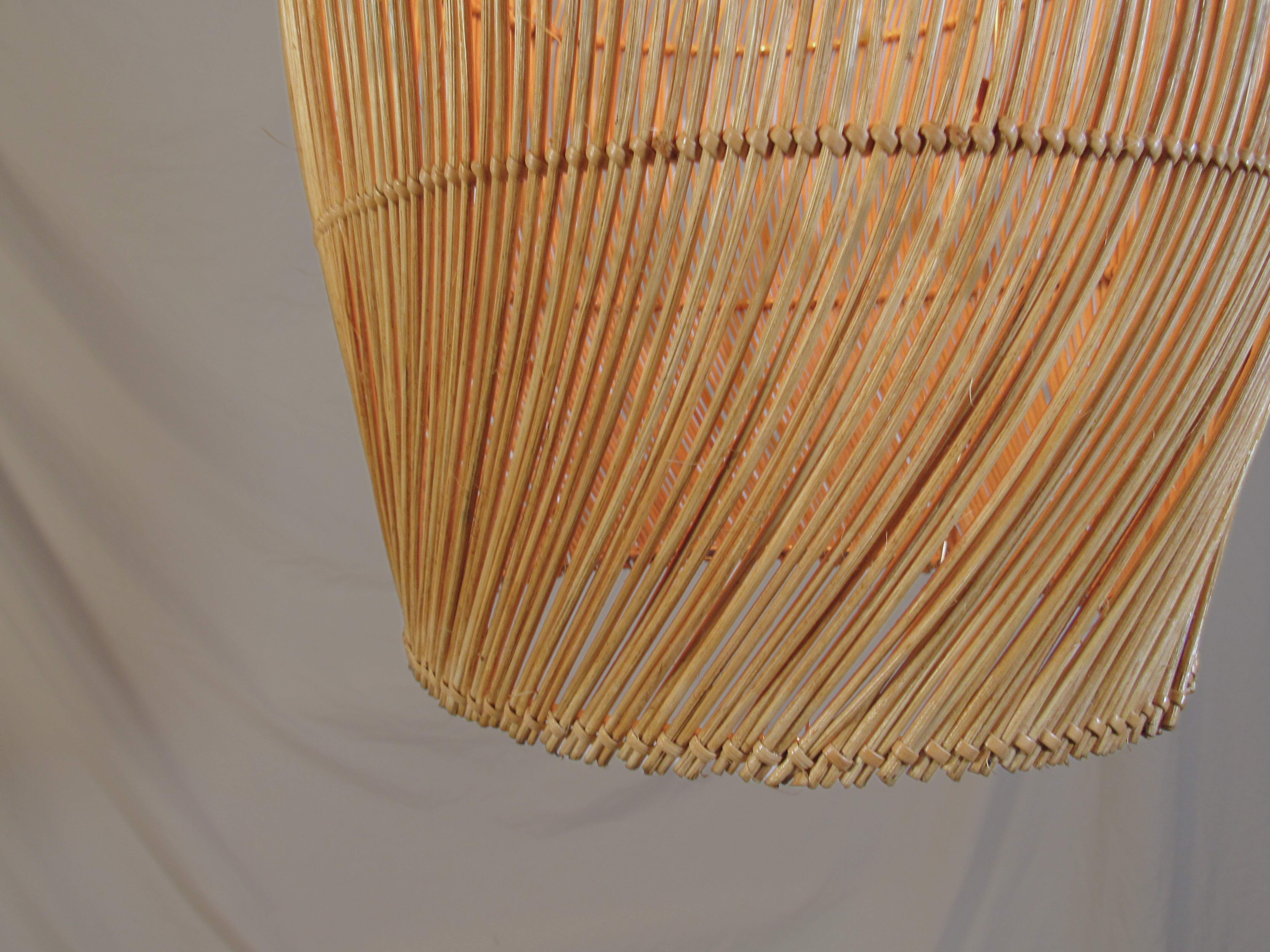 woven pendant baboo rattan cane wicker handmade custom