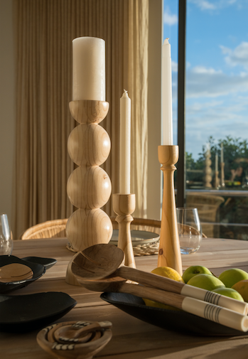 Baubles | Wood turned candle holders