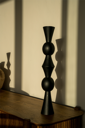 Trumpets | Wood turned candle holders
