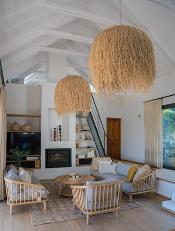 Bush baby dome raffia pendant