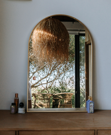 Bush baby dome raffia pendant