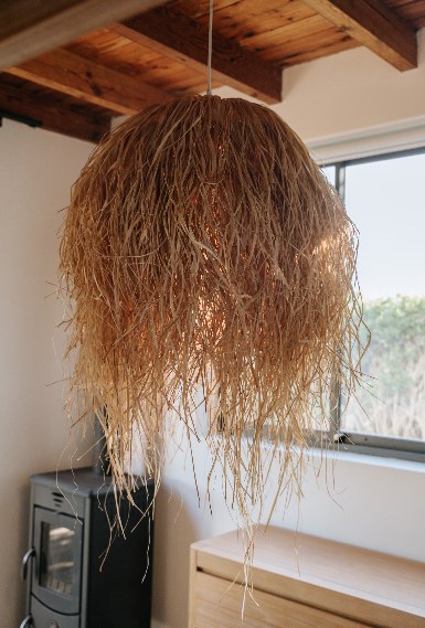 Bush baby dome raffia pendant