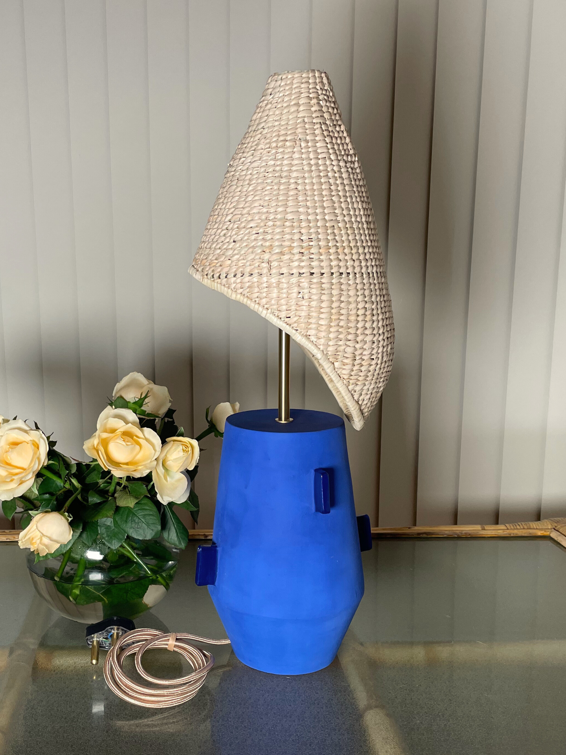 Majorelle blue mountain table lamp