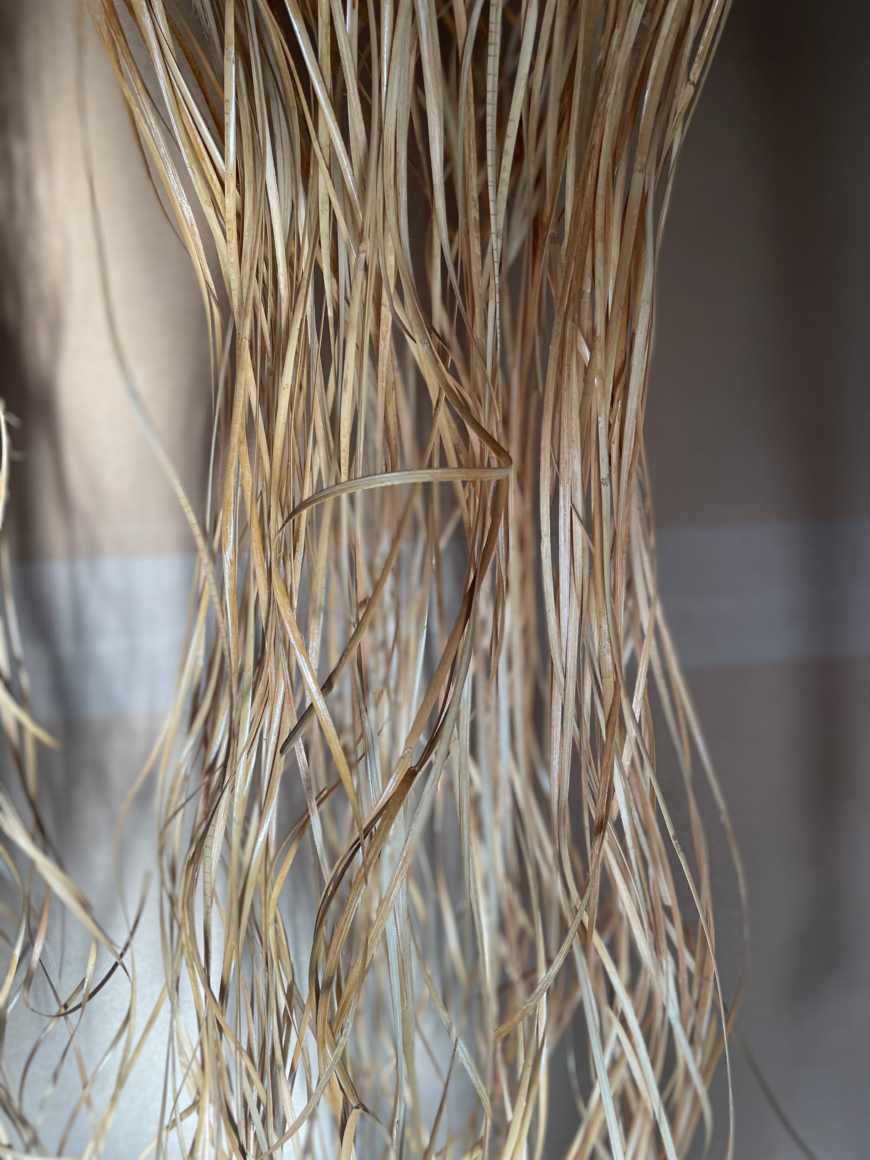 Close up of the wide weave jellyfish lampshade's tentacles