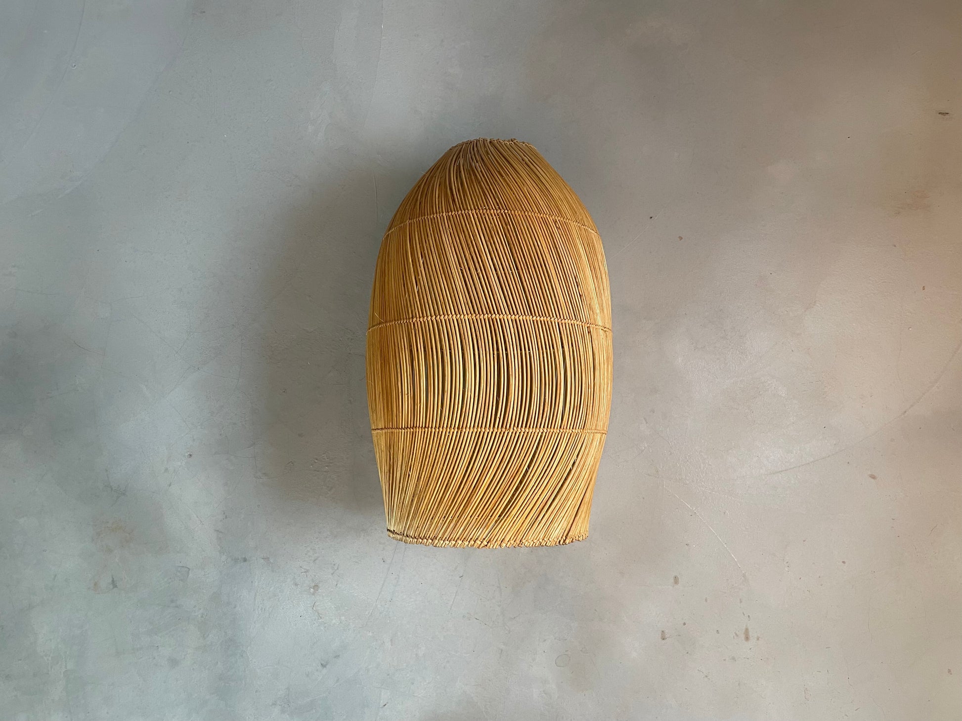 woven pendant baboo rattan cane wicker handmade custom unique