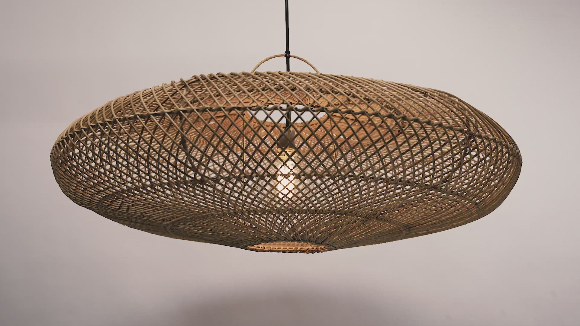 Load video: The UFO pendant hanging against a neutral background